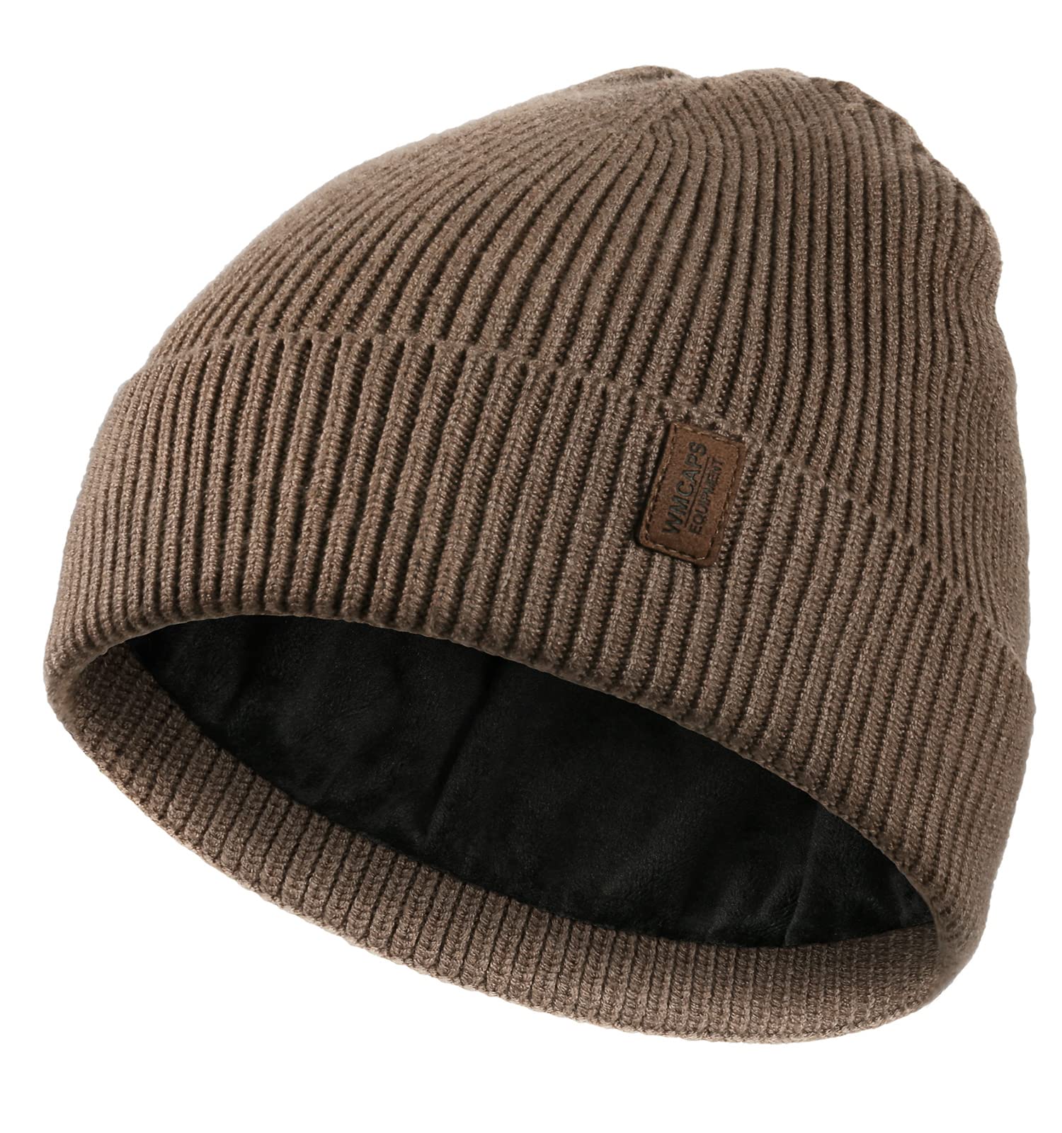 Wmcaps Winter Beanie for Men Women, Fleece Lined Beanie Soft Warm Knit Hat Ski Stocking Cuffed Cap